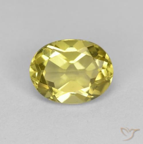 Béryl doré jaune naturelle coupe ovale, 1,38 ct, VS