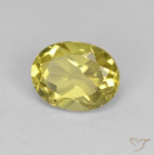 Béryl doré jaune naturelle coupe ovale, 1,38 ct, VS