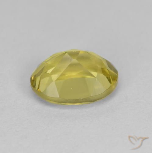 Béryl doré jaune naturelle coupe ovale, 1,38 ct, VS