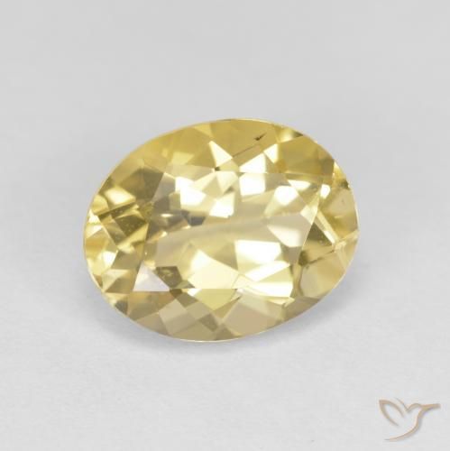Béryl doré Jaune moyen naturelle ovale, 2.76 ct, VVS-VS