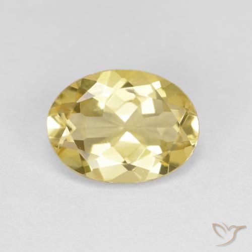 Béryl doré Jaune Toscane naturelle Coupe ovale, 2.02 ct, VVS
