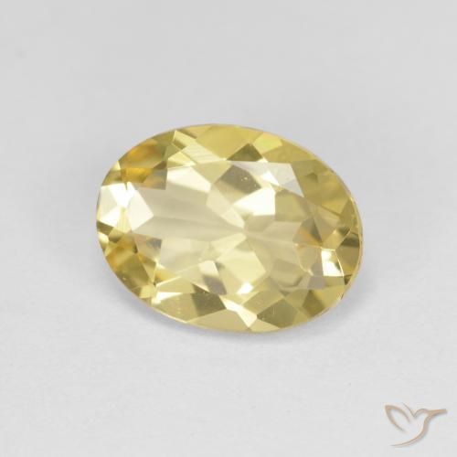 Béryl doré Jaune Toscane naturelle Coupe ovale, 2.02 ct, VVS