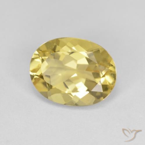 Béryl doré Jaune Toscane naturelle ovale, 2.32 ct, VS