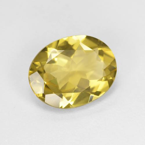 Béryl doré jaune naturelle coupe ovale, 1,93 ct, VVS