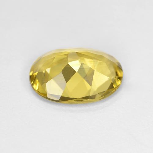 Béryl doré jaune naturelle coupe ovale, 1,93 ct, VVS