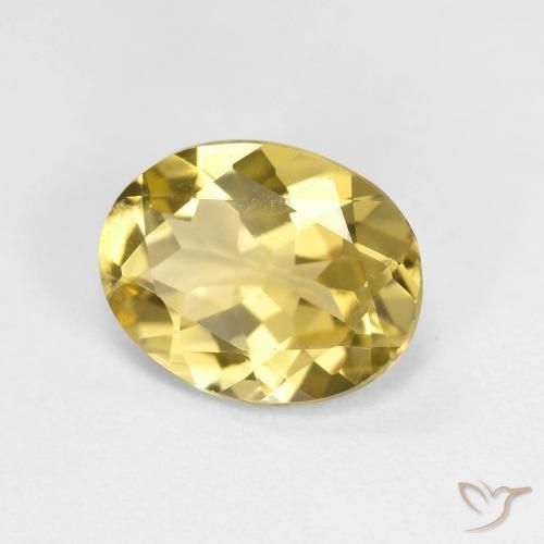 Béryl doré Jaune clair naturelle ovale, 1.99 ct, VVS-VS