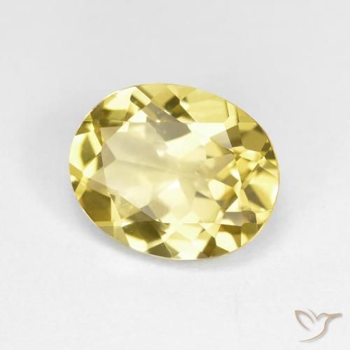 Béryl doré Jaune Toscane naturelle ovale, 2.19 ct, VVS-VS