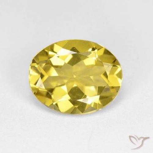 2.09ct Naturel Bourdon jaune Béryl doré, ovale, VVS-VS