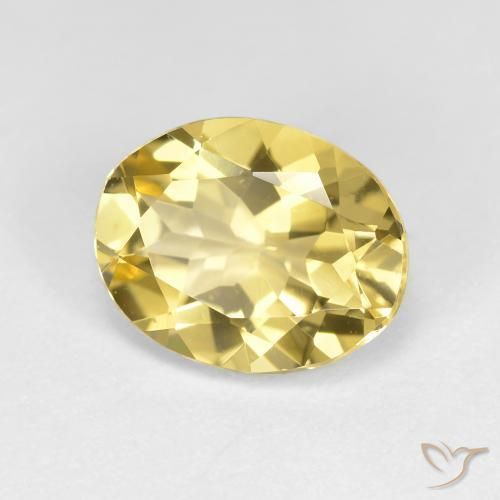 Béryl doré Jaune clair naturelle ovale, 2.50 ct, VVS-VS