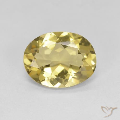 2.18ct Naturel Jaune moyen Béryl doré, ovale, VS