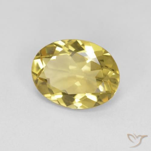 Béryl doré Jaune moyen naturelle ovale, 2.08 ct, VVS