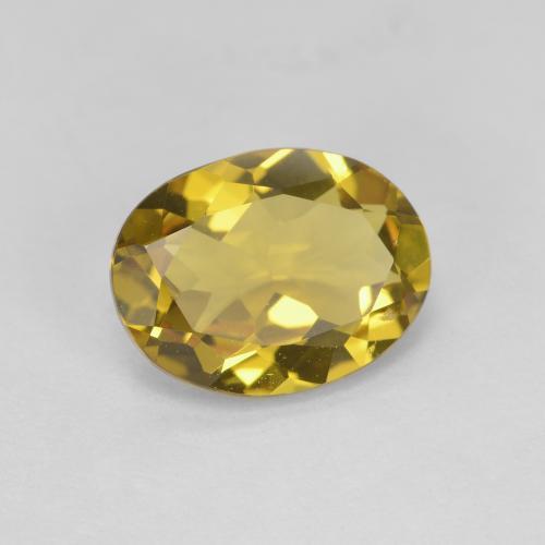 Béryl doré jaune naturelle coupe ovale, 2,06 ct, VVS-VS