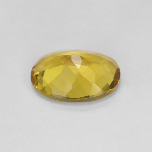 Béryl doré jaune naturelle coupe ovale, 2,06 ct, VVS-VS