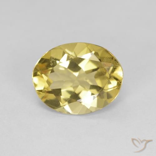 2.08ct Naturel Jaune clair Béryl doré, ovale, VVS-VS