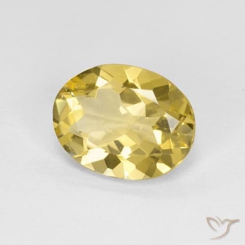 Béryl doré Jaune doré léger naturelle ovale, 2.04 ct, VVS-VS