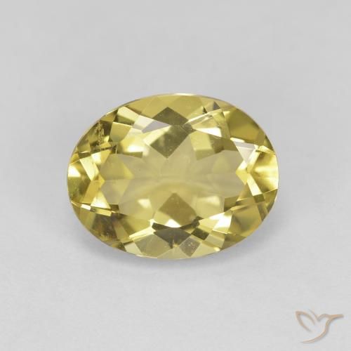 Béryl doré Jaune foncé naturelle ovale, 2.65 ct, VVS-VS