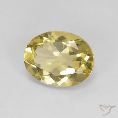 Béryl doré Jaune foncé naturelle ovale, 2.65 ct, VVS-VS