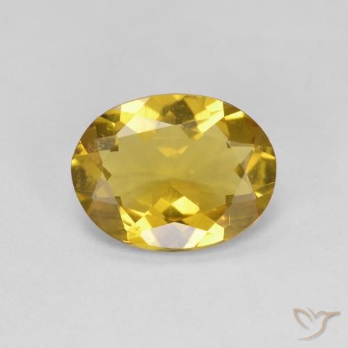 Béryl doré jaune naturelle coupe ovale, 1,84 ct, VS