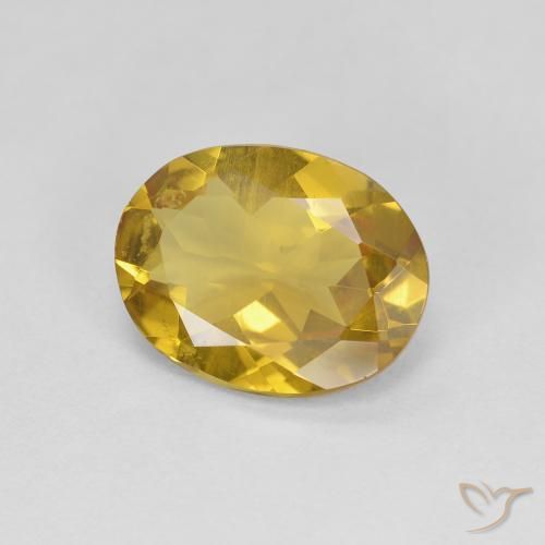 Béryl doré jaune naturelle coupe ovale, 1,84 ct, VS