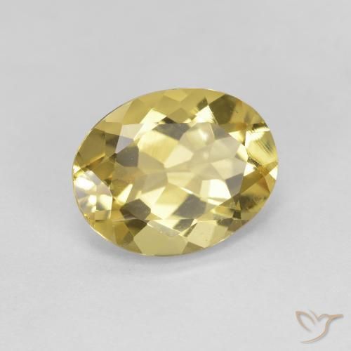 Béryl doré Jaune clair naturelle ovale, 2.39 ct, VS