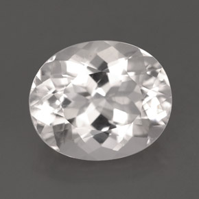Goshenite blanc naturelle coupe ovale, 5,94 ct, VS