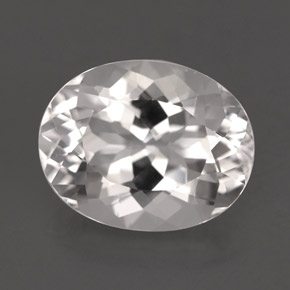 Goshenite blanc naturelle coupe ovale, 5,55 ct, VVS-VS