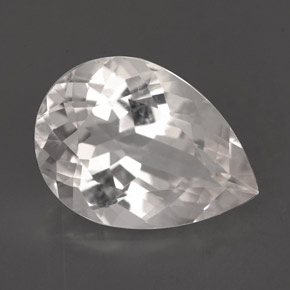 Goshenite blanc naturelle en forme de poire, 5,26 ct, VVS-VS