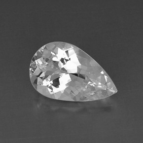 Goshenite blanc naturelle en forme de poire, 5,15 ct, VVS-VS