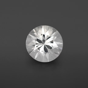 Goshenite blanc naturelle coupe roude, 3,18 ct, VVS-VS