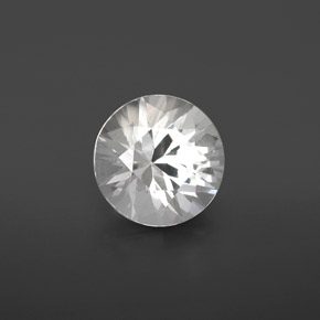 Goshenite blanc naturelle coupe roude, 3,18 ct, VVS-VS
