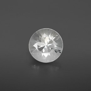 Goshenite blanc naturelle coupe roude, 2,78 ct, VVS-VS