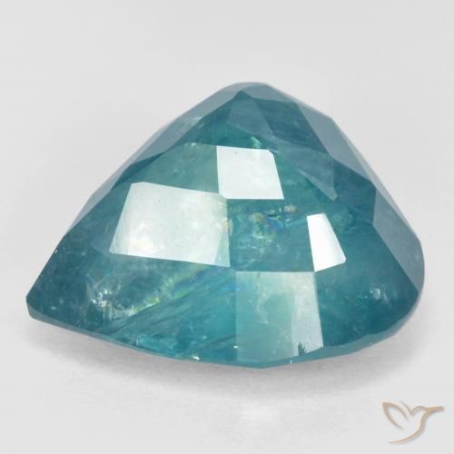 Grandidiérite Vert bleu vif naturelle En forme de poire, 17.33 ct, SI