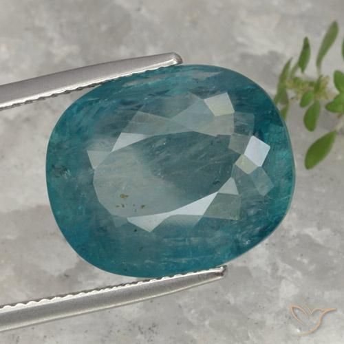 Grandidiérite Bleu vert moyen naturelle ovale, 13.98 ct, SI