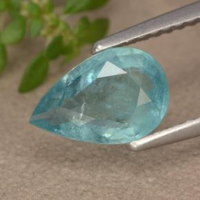 Grandidiérite vert bleuté naturelle en forme de poire, 0,87 ct, SI
