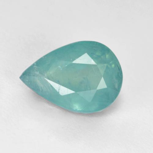 Grandidiérite Turquoise naturelle En forme de poire, 1.32 ct, SI