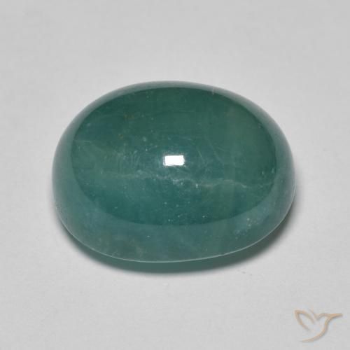 Grandidiérite Vert bleu naturelle ovale, 11.74 ct, Translucide