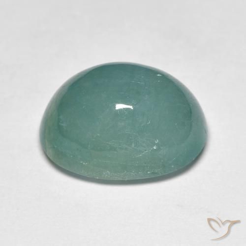 Grandidiérite Bleu verdâtre naturelle ovale, 9.75 ct, Translucide