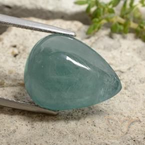 Grandidiérite Bleu verdâtre naturelle En forme de poire, 12.25 ct, Translucide