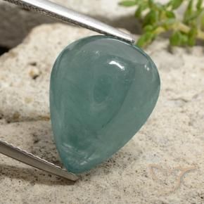 Grandidiérite Bleu verdâtre naturelle En forme de poire, 12.25 ct, Translucide