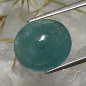 Grandidiérite Turquoise profond naturelle ovale, 11.72 ct, Translucide