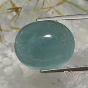 Grandidiérite Bleu vert moyen naturelle ovale, 12.95 ct, Translucide