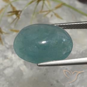 Grandidiérite Bleu vert moyen naturelle ovale, 12.95 ct, Translucide