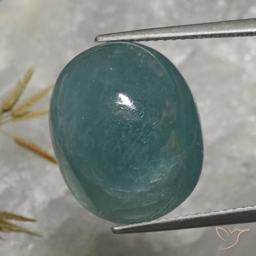 19.52ct Naturel Bleu foncé Vert Grandidierite, ovale, Translucide