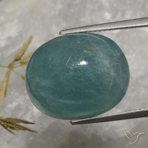 Grandidiérite Bleu foncé Vert naturelle ovale, 19.52 ct, Translucide