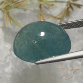 Grandidiérite Bleu vert moyen-foncé naturelle ovale, 14.09 ct, Translucide
