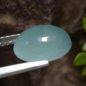 Grandidiérite Vert bleuâtre naturelle ovale, 2.42 ct, Translucide