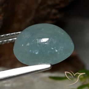 Grandidiérite Ton sarcelle naturelle ovale, 3.31 ct, Translucide