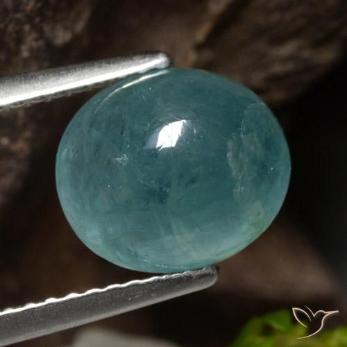 Grandidiérite Bleu vert naturelle ovale, 3.09 ct, Translucide