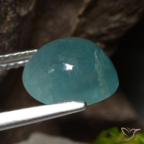 Grandidiérite Bleu vert naturelle ovale, 3.09 ct, Translucide