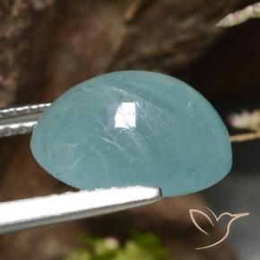 Grandidiérite Vert bleu clair naturelle ovale, 4.58 ct, Translucide